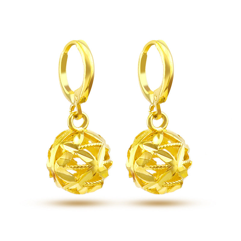 Women's Gold Simulation Ethnic Style Hollow Floral Rings