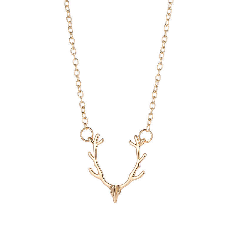 New Christmas Small Antlers Female Accessories Necklaces