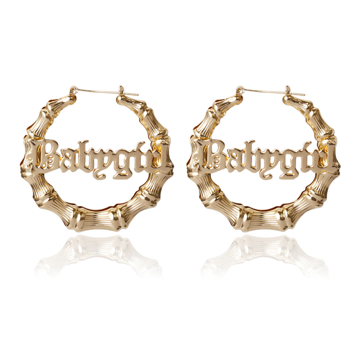 Women's Hop Punk Round Bamboo Creative Hemp Earrings