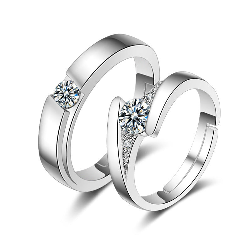 Artificial Diamond Couple Pair Of Marriage Rings