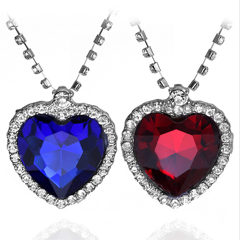 Ornament Diamond Love Titanic Ocean Heart Necklaces