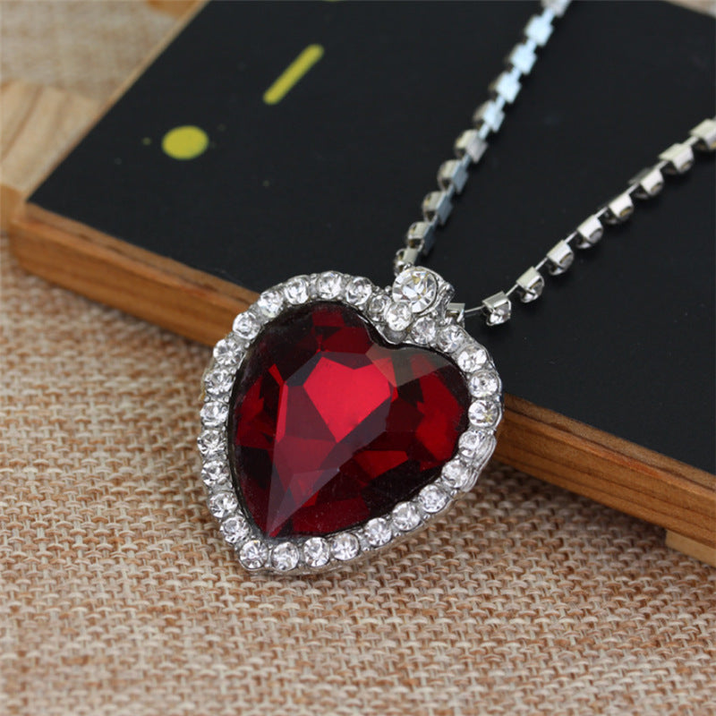 Ornament Diamond Love Titanic Ocean Heart Necklaces