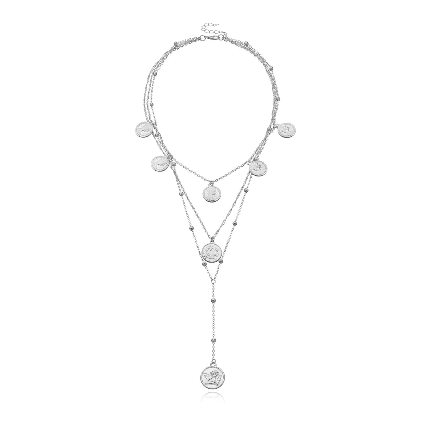 Women's Alloy Round Beads Long For Fashion Necklaces