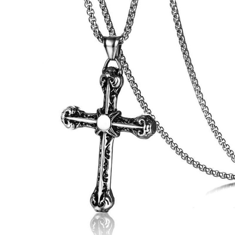Men's Style Eagle Personality Titanium Steel Retro Necklaces