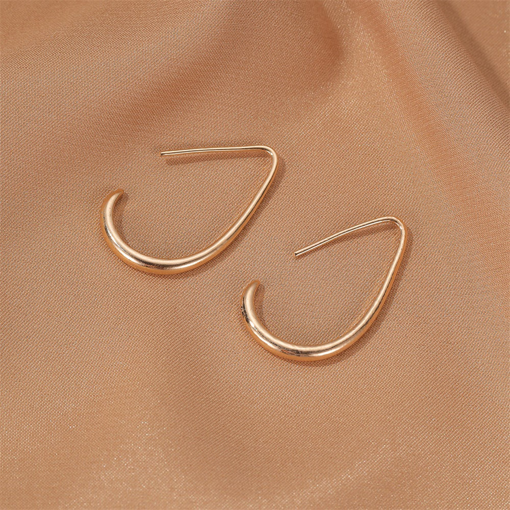 Cold Style Water Drops Female Personality French Hollow Earrings