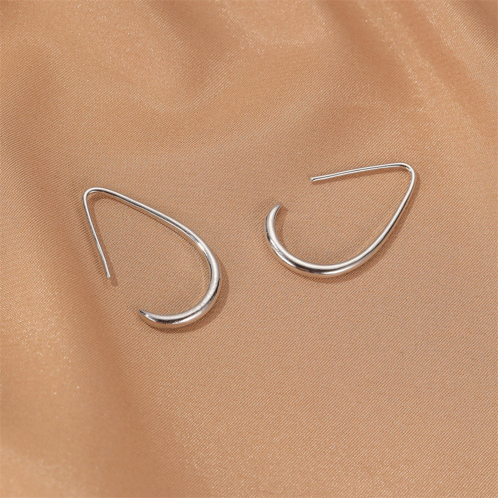 Cold Style Water Drops Female Personality French Hollow Earrings