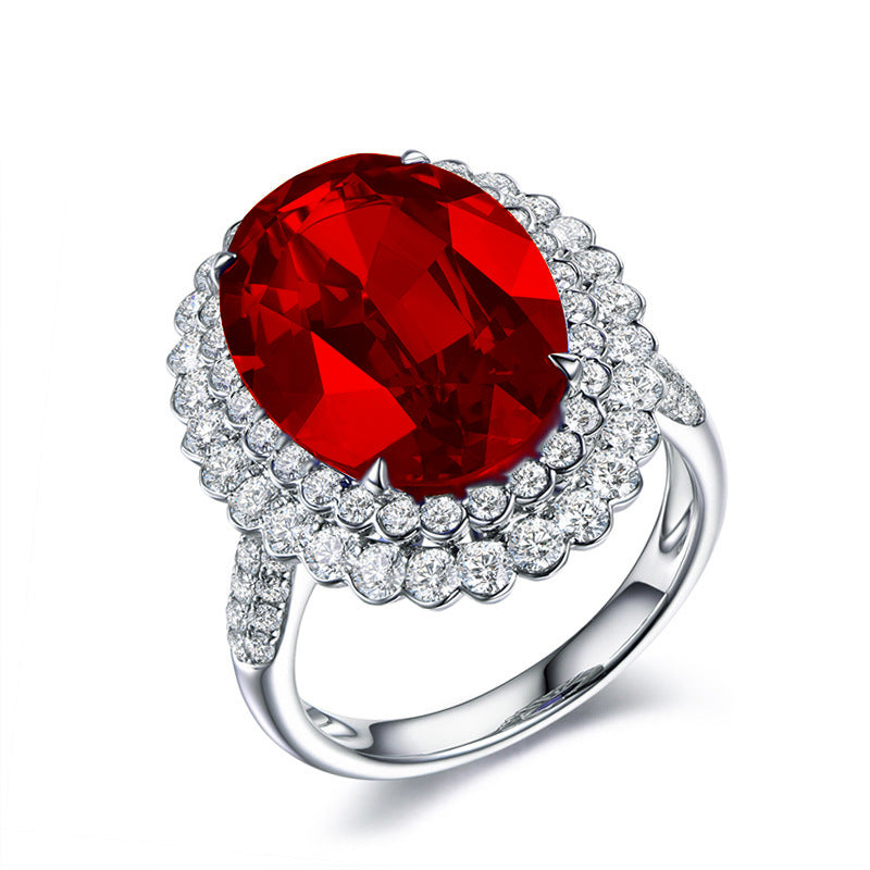 Blue Tanzanite Color Ruby Open Female Rings
