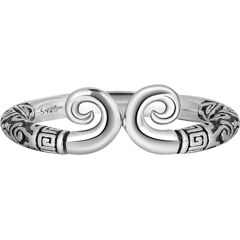 Women's & Men's Of Sterling Sier Light Luxury Long-distance Love Commemorative Couple Rings