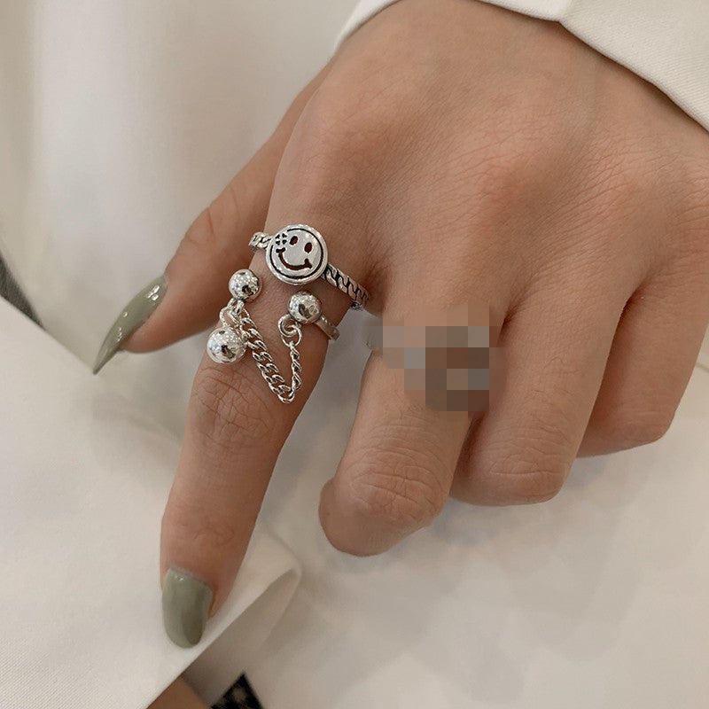 Women's Sterling Sier Geometric Cross Open Index Finger Fashion Rings