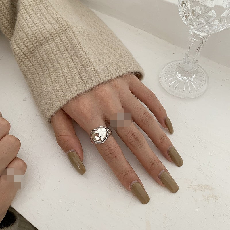 Women's Sterling Sier Geometric Cross Open Index Finger Fashion Rings