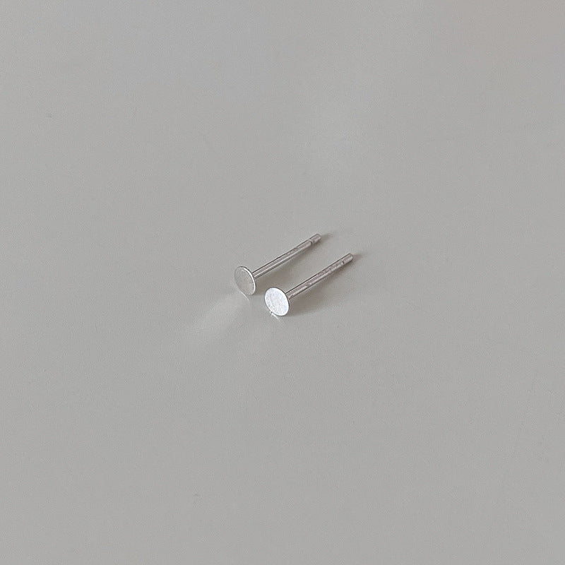 Women's Sier Simple Elegant Mini Small Exquisite Earrings