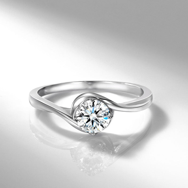 Women's Diamond Swing Arm Bud Artificial Small Points Rings