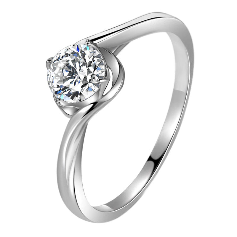 Women's Diamond Swing Arm Bud Artificial Small Points Rings