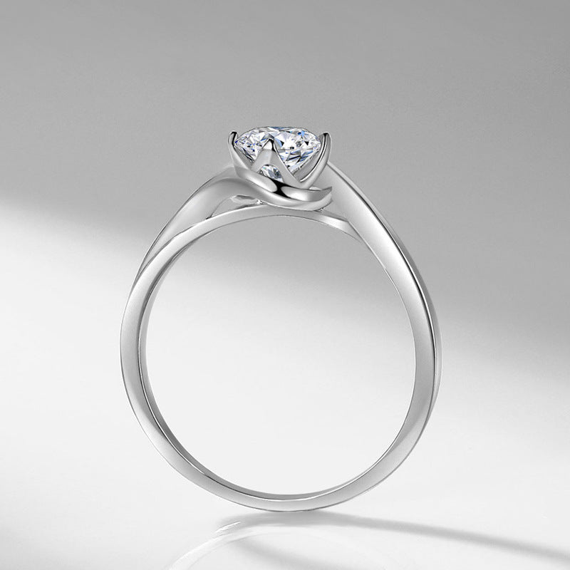 Women's Diamond Swing Arm Bud Artificial Small Points Rings