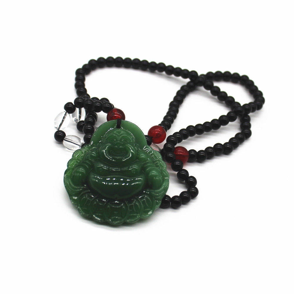 Style Imitation Jade Vintage Dragon Chic Sweater Chain Car Pendants