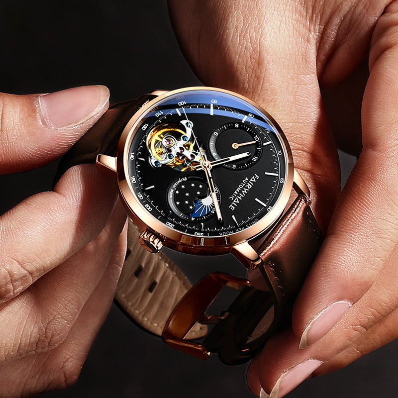 Graceful Trendy Watch Hollow Luxury Metal Mechanical Watches