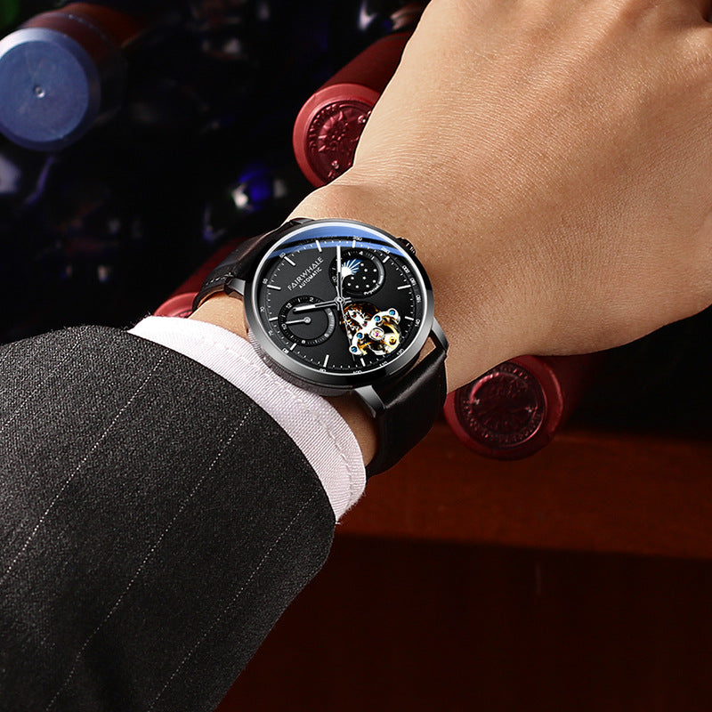 Graceful Trendy Watch Hollow Luxury Metal Mechanical Watches
