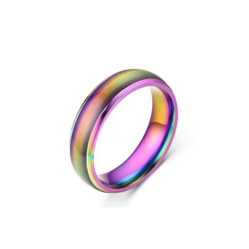Mood Temperature Change Wide Couple Control Color Female Gift Rings