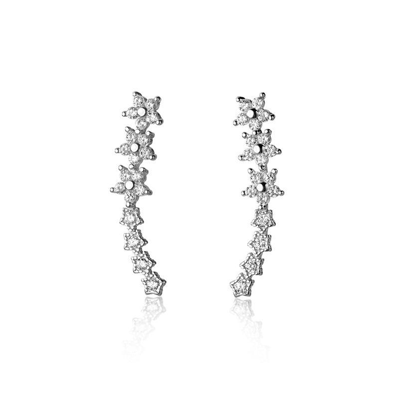 Women's Love Lodge Sier Korean Summer Sweet Earrings