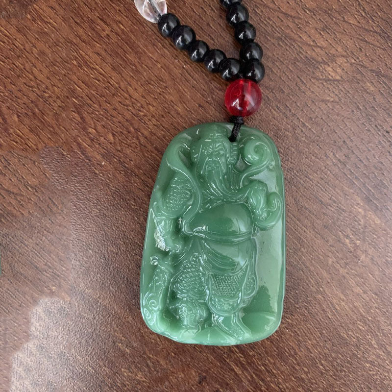 Style Imitation Jade Vintage Dragon Chic Sweater Chain Car Pendants