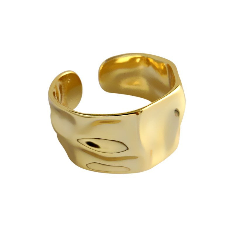 Cold Style Geometric Wide Face Finger Female Design Rings