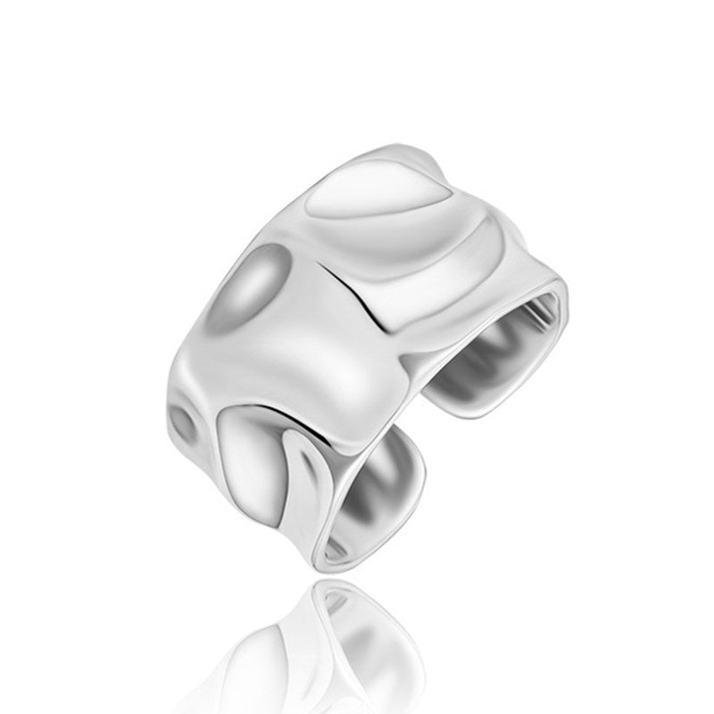 Cold Style Geometric Wide Face Finger Female Design Rings