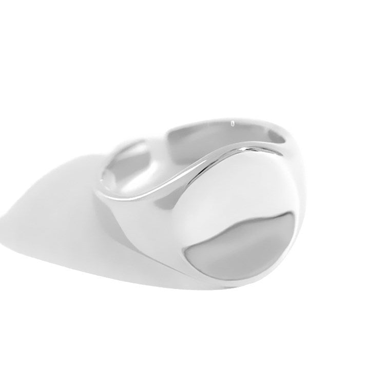 Fashion Geometric Round Female Irregular Light Concave Rings