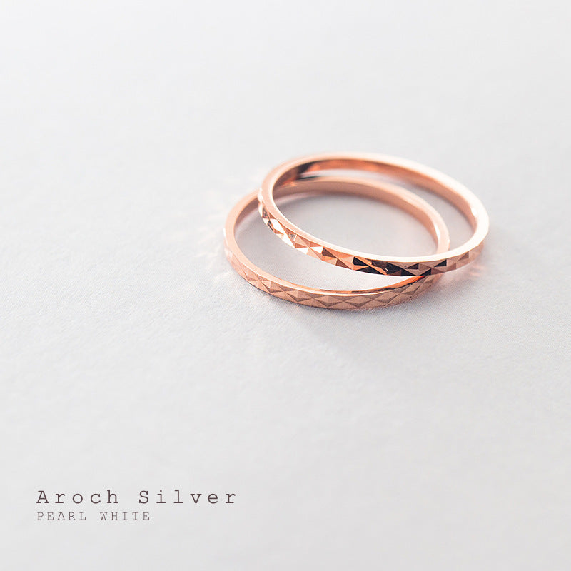 Love Lodge Sier Korean Style Fresh Rings