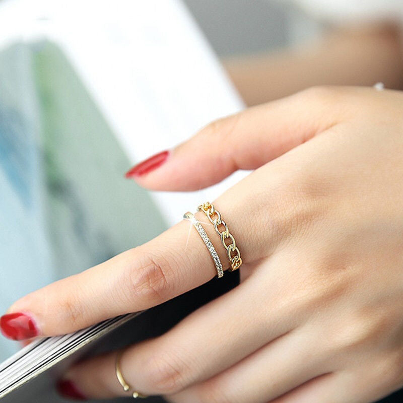 Simple Temperamental Female Hipster Accessories Twist Rings