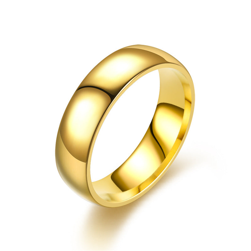 Men's Fashion Stainless Steel Zircon Couple Female Rings
