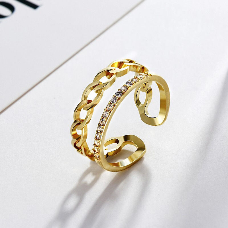 Simple Temperamental Female Hipster Accessories Twist Rings