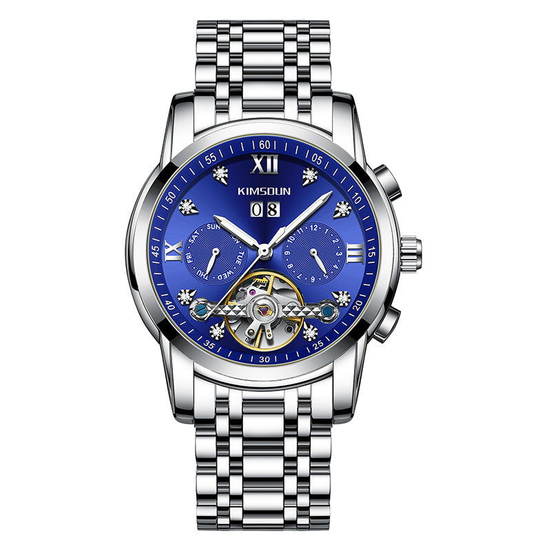 Men's Tourbillon Hollow Automatic Watch Waterproof Mechanical Watches