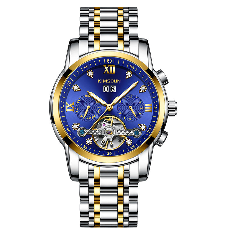 Men's Tourbillon Hollow Automatic Watch Waterproof Mechanical Watches