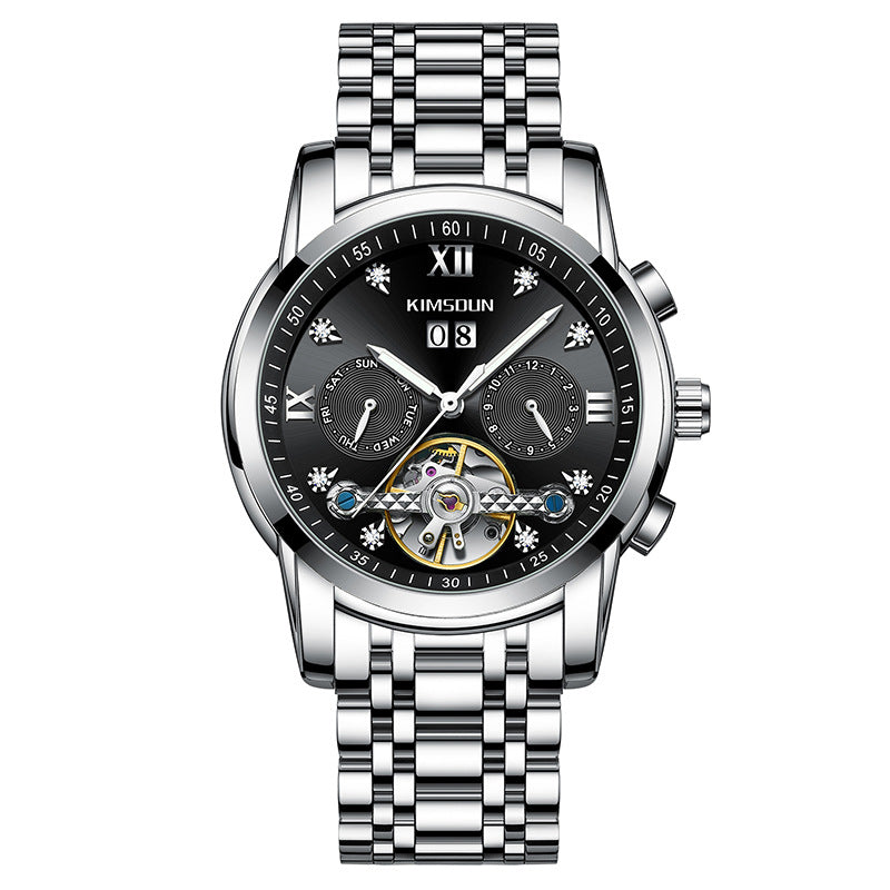 Men's Tourbillon Hollow Automatic Watch Waterproof Mechanical Watches