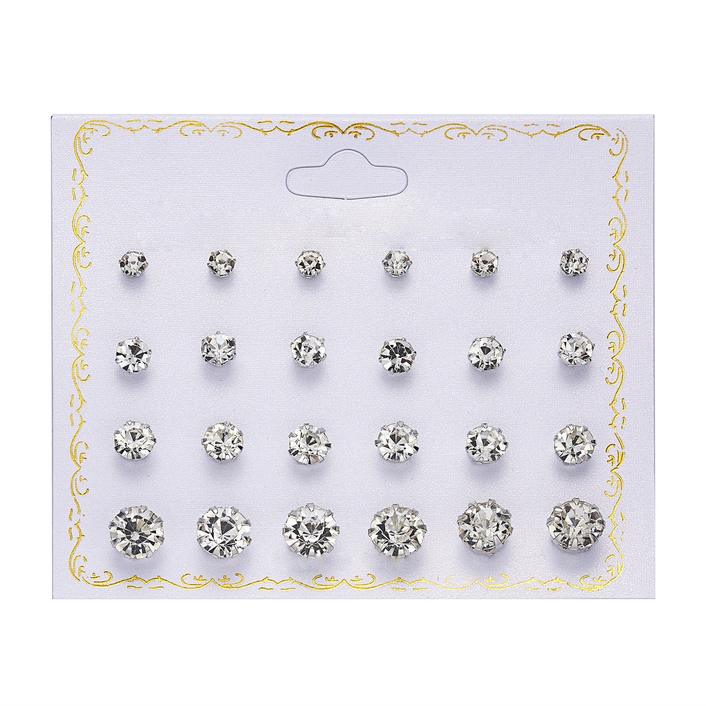 Transparent Colorful Round Zircon Card Month Rings