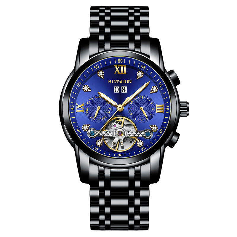 Men's Tourbillon Hollow Automatic Watch Waterproof Mechanical Watches