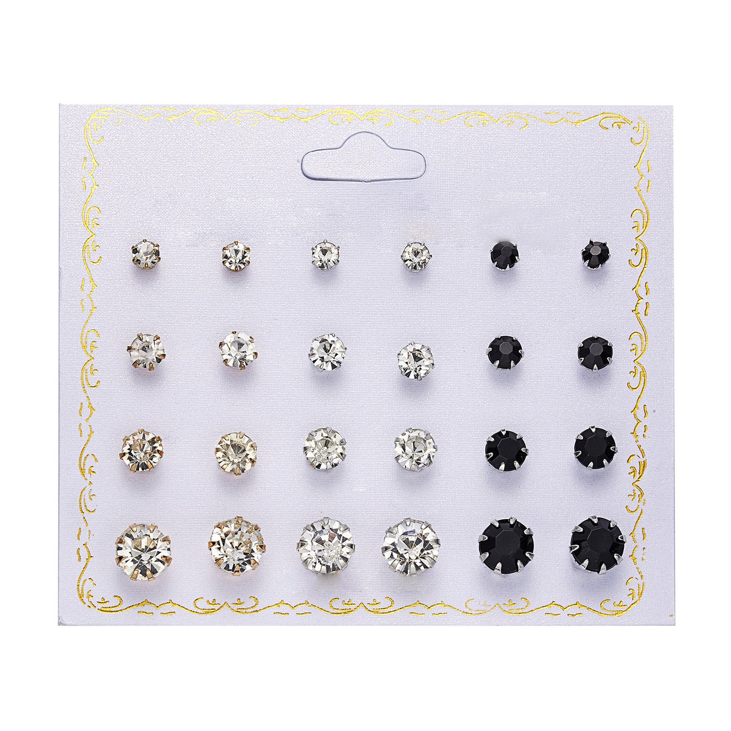 Transparent Colorful Round Zircon Card Month Rings