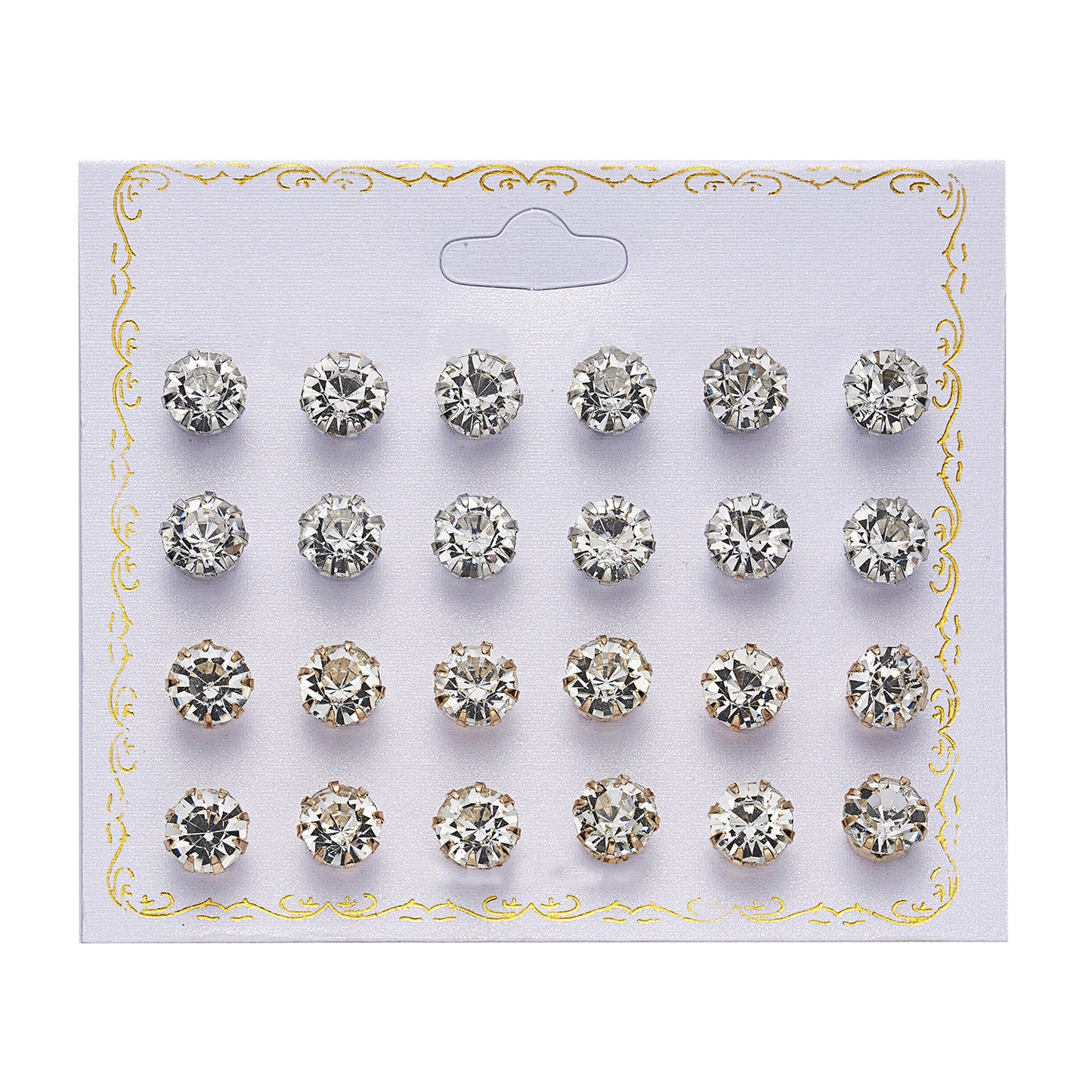 Transparent Colorful Round Zircon Card Month Rings