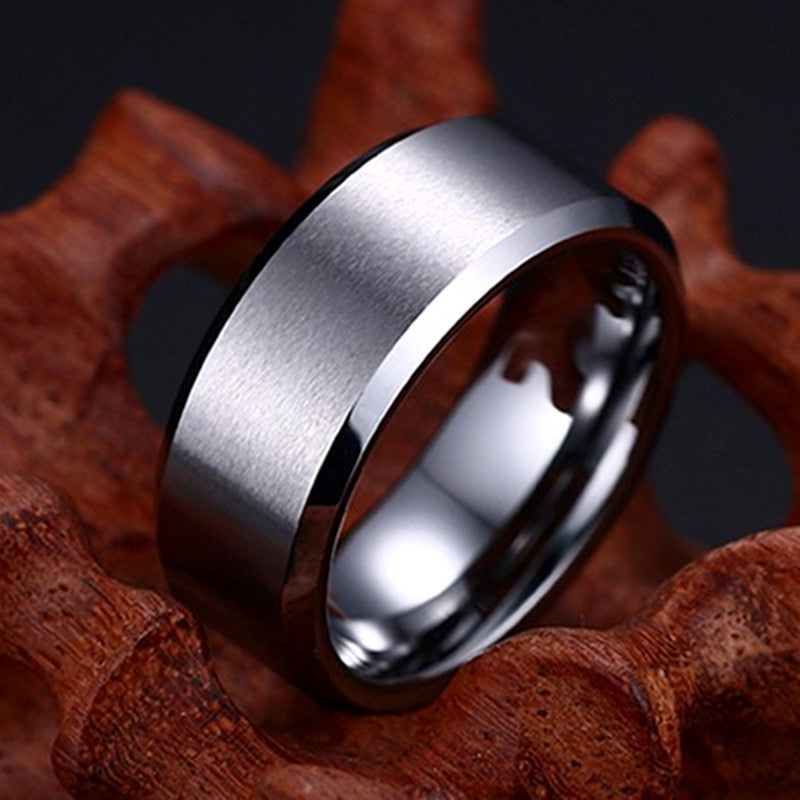 Men's Special Offer Glossy Simple Stainless Steel Rings