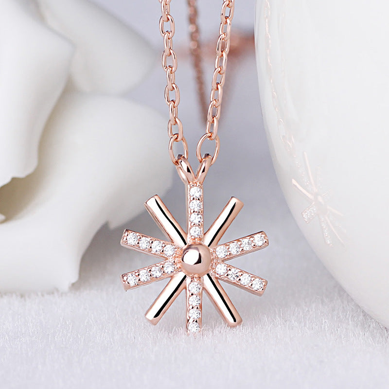 Diamond Cross Hot Korean Drama Female Sier Necklaces