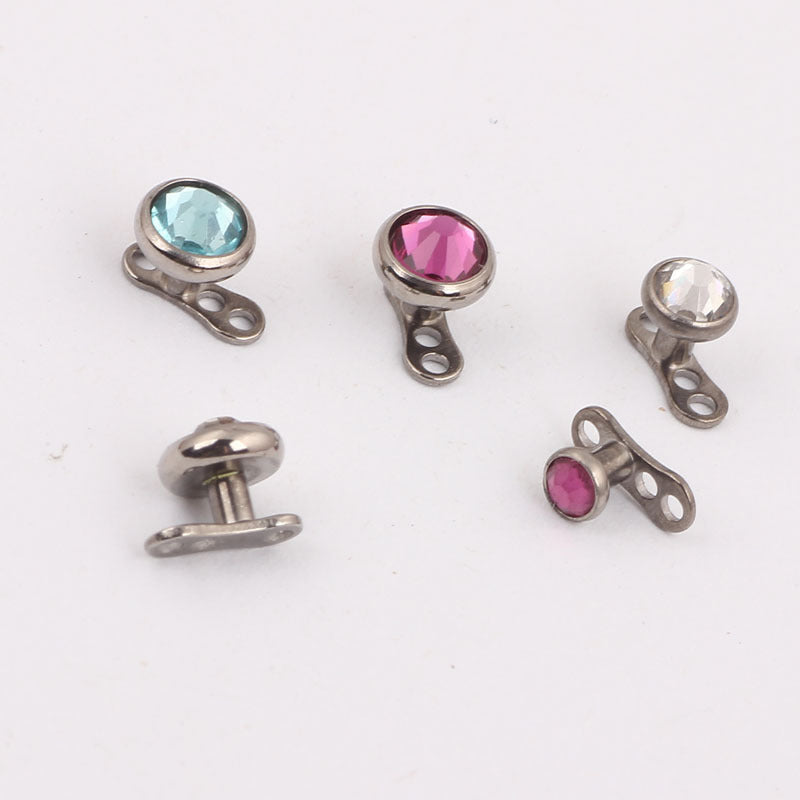 Pure Titanium Buried Bone Nail Implant Earrings