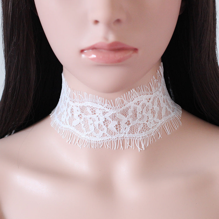 Lace Female Tassel Niche Design Hollow Necklaces