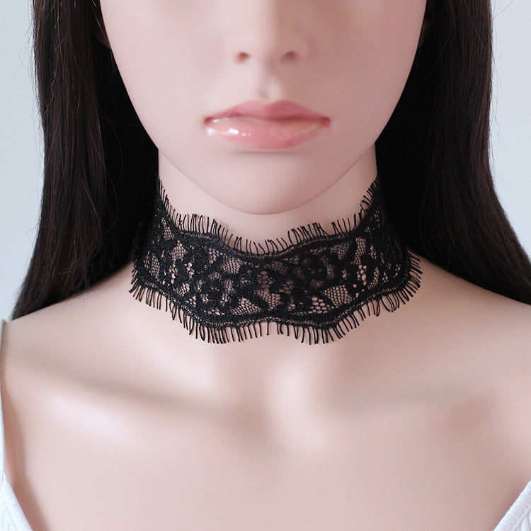 Lace Female Tassel Niche Design Hollow Necklaces