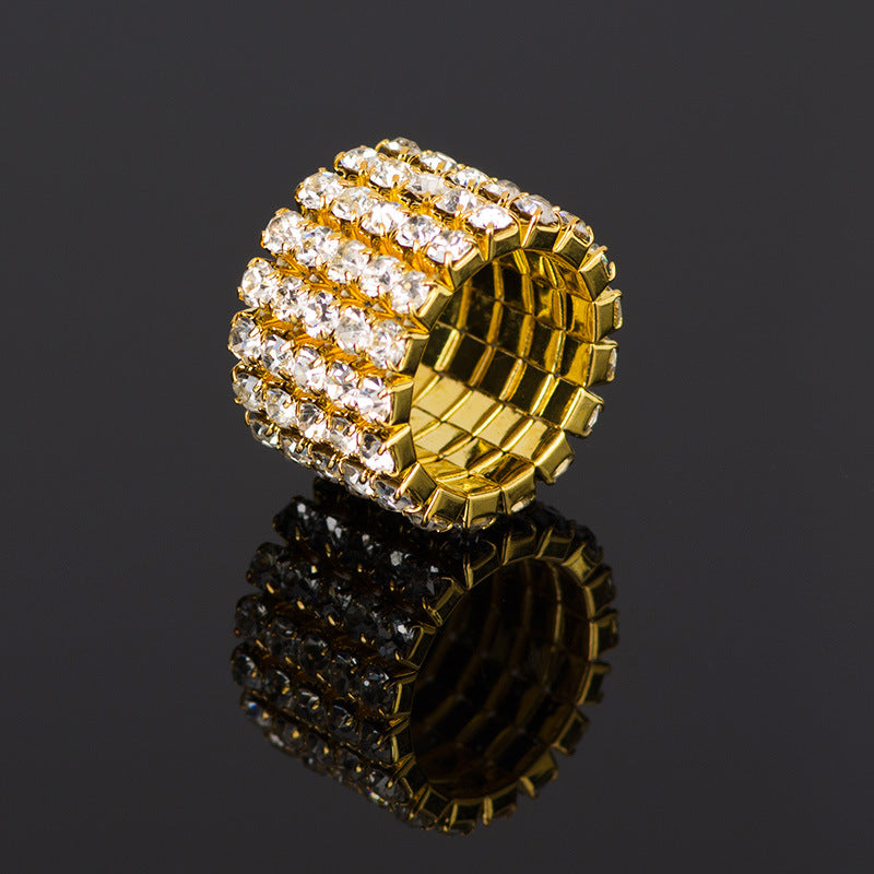 Fashion Five Rows Elastic Man Index Rings