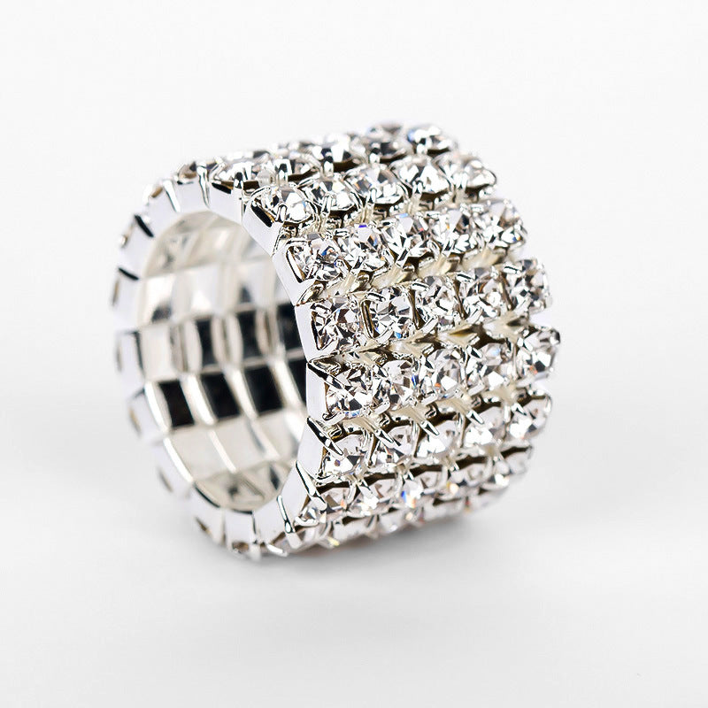 Fashion Five Rows Elastic Man Index Rings