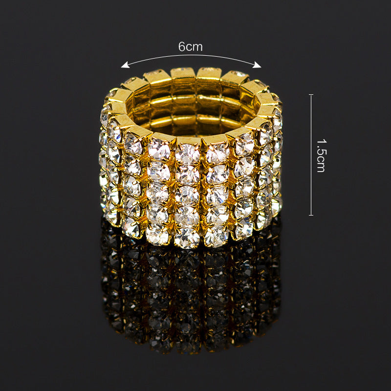 Fashion Five Rows Elastic Man Index Rings