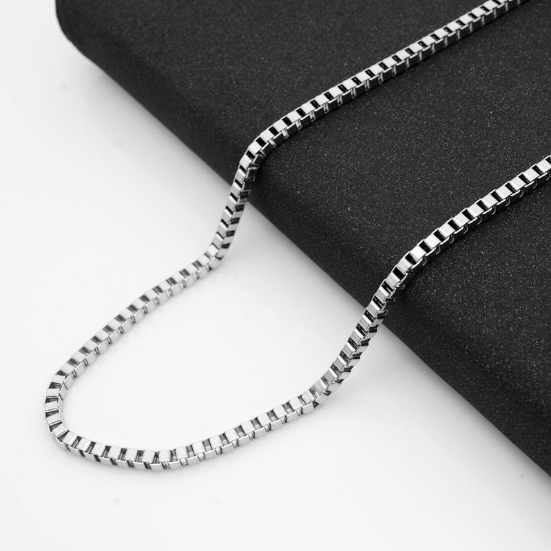 Men's Steel Titanium Box Chain Wei Accessories Necklaces