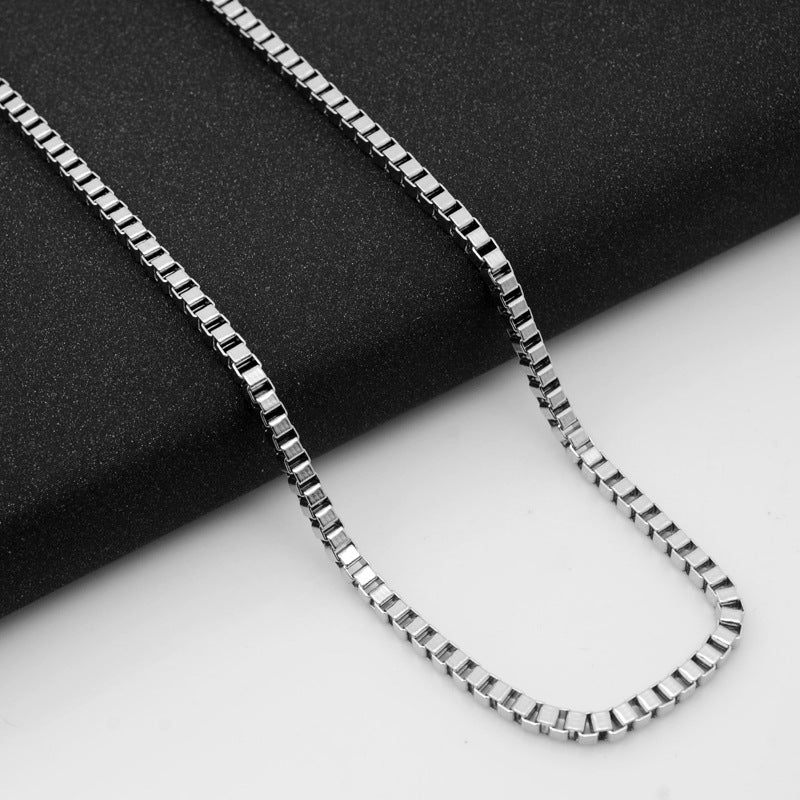 Men's Steel Titanium Box Chain Wei Accessories Necklaces