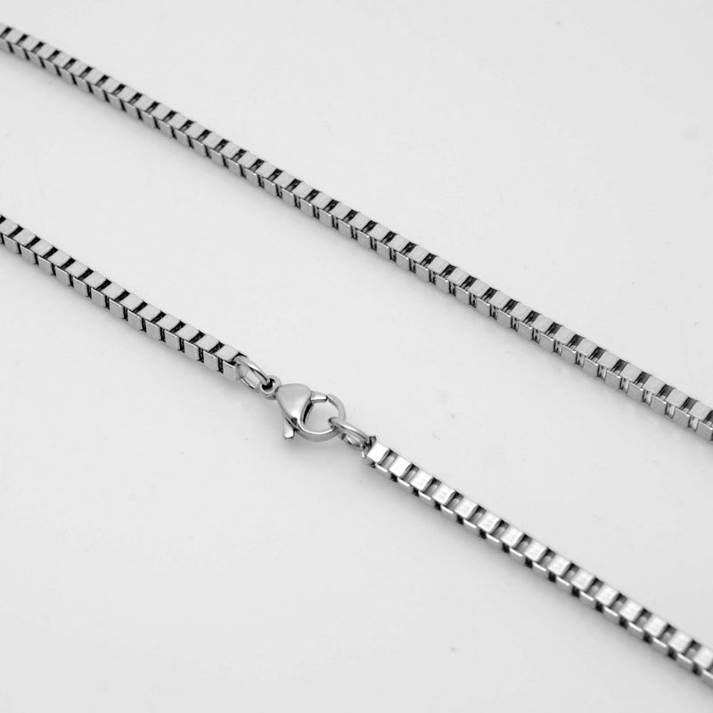 Men's Steel Titanium Box Chain Wei Accessories Necklaces