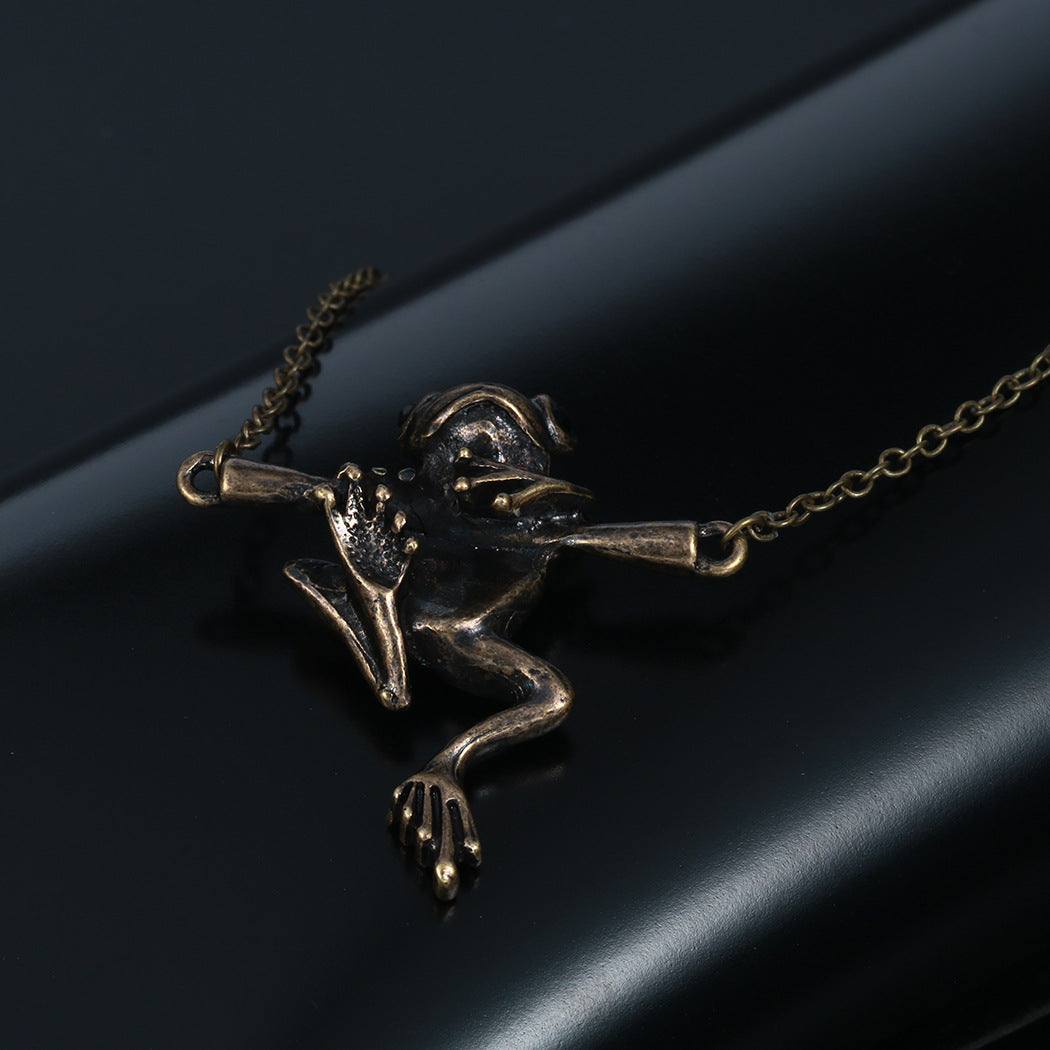 Women's & Men's Fashion Simple Cute Frog Animal Antique Necklaces
